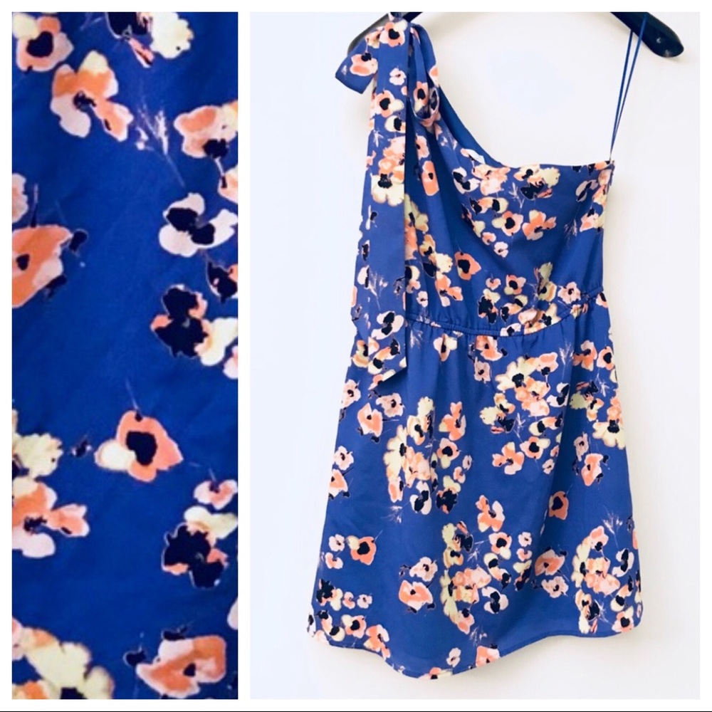 Mac + Jac breezy one-shoulder floral dress sz L